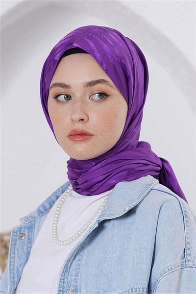 Loryan Floss Jacquard Zebra Plum Shawl