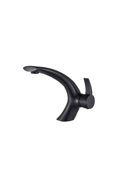 Blackswan Design Bathroom sink faucet, Blackswan, Type M54, matte black model, size 17.5 cm