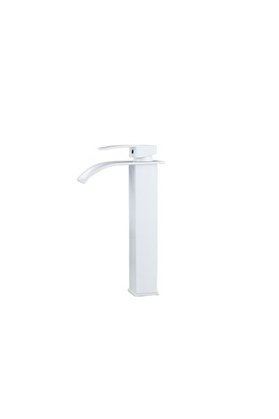 Blackswan Design Baterie chiuveta baie, Blackswan, Tip M161, model alb mat cu pipa tip cascada, 25 cm