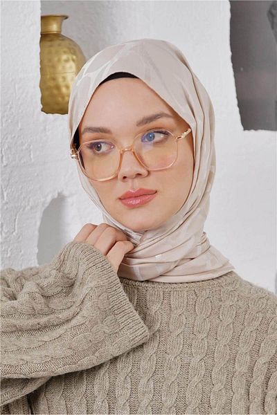 Loryan Scarf Jacquard Shawl - Stone Floss Jacquard Shawl 4312
