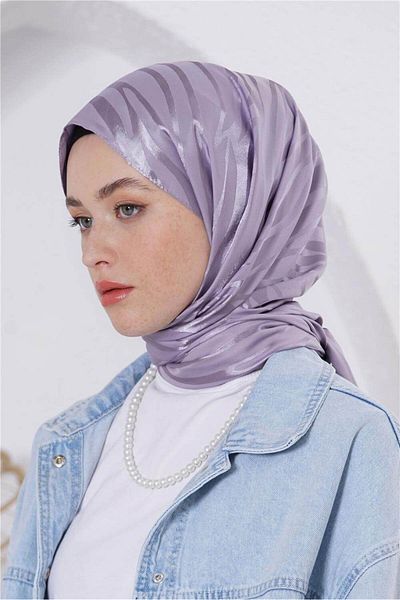 Loryan Floss Jacquard Zebra Lilac Shawl