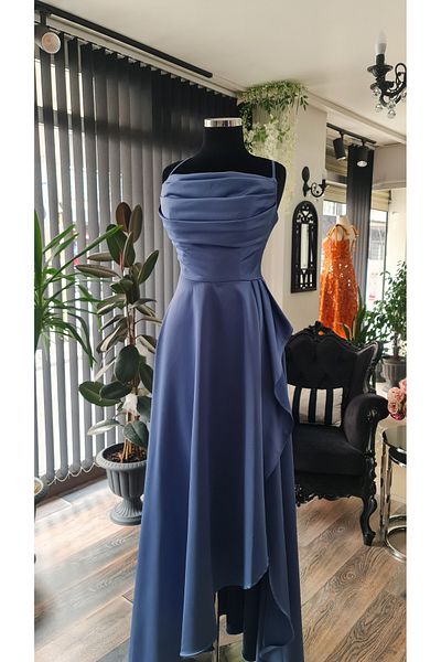 makbuleofficial Straples Fitted,Satin,Side Slit Homecoming Dress