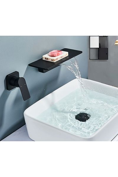 Blackswan Design Bathroom sink faucet, Blackswan, Type M93 Cascada, matte black model, size 30 cm