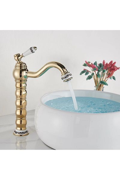 Blackswan Design Bathroom sink faucet, Blackswan, Type M42, gold model, size 32 cm