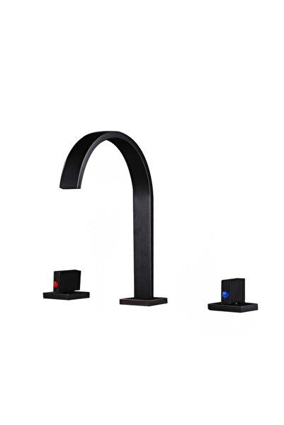 Blackswan Design Μπαταρία νιπτήρα μπάνιου, Blackswan, Τύπος M59, μοντέλο σε αντικέ μαύρο χρώμα, μέγεθος 24,5 cm