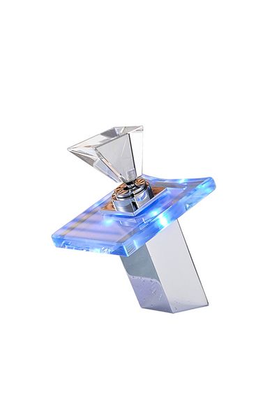 Blackswan Design Baterie chiuveta baie cu led, Blackswan, Tip Cascada M21, model crom, dimensiune 18 cm