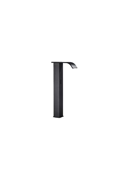 Blackswan Design Bathroom sink faucet, Blackswan, Type M184, tall black with waterfall spout and sensor, 31 cm