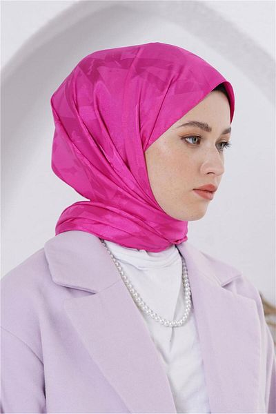 Loryan Floss Jacquard Delta Fuchsia Shawl