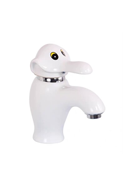 Blackswan Design Baterie chiuveta baie, Blackswan, Tip M286 Elefant, model alb, dimensiune 16 cm