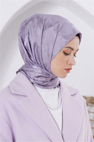Loryan Floss Jacquard Delta Lilac Shawl