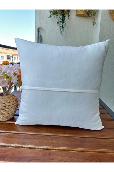 Punch Atolyem Bohemian Leafy Throw Pillow Cover (43X43) Soft Pink