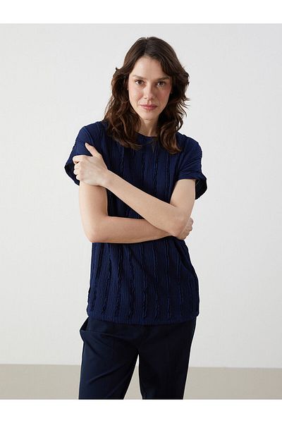 LC Waikiki Crew Neck Textured Women's T-Shirt