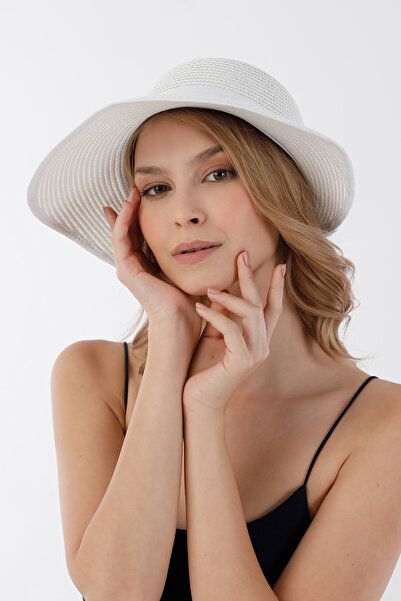 Fulla Moda Straw Hat with Ribbon and Velcro