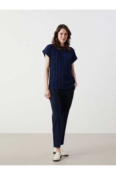 LC Waikiki Crew Neck Textured Women's T-Shirt