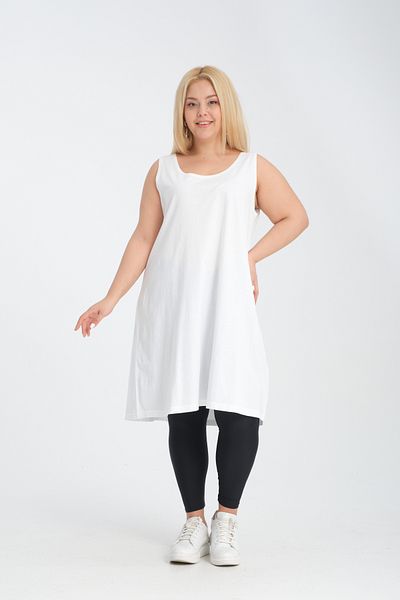 Dejabrew Jeans Sleeveless Dress Lining Underskirt 100% Cotton Large Size A073-1