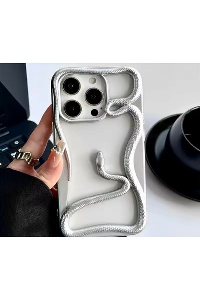 UMD حافظة سيليكون بتصميم ثعبان ثلاثي الأبعاد متوافقة مع هاتف Apple IPHONE 14 PRO