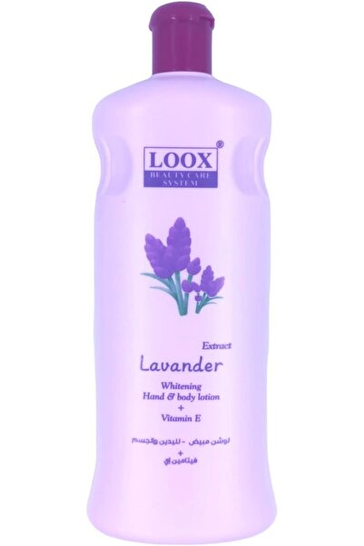 Loox لوشن لافندر لليدين والجسم + فيتامين E 600 مل - لوشن لوكس لتبييض اليدين و...