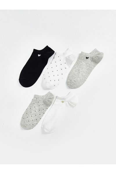 LC Waikiki Patterned Women's Booties Socks 5-Pack