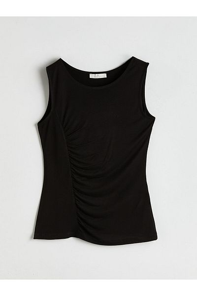 LC Waikiki Crew Neck Gathered Blouse