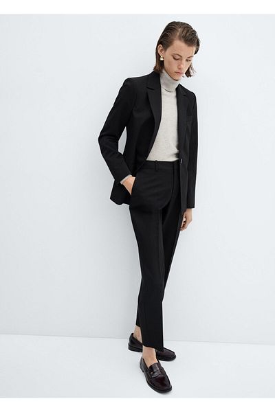 MANGO Women's Black Trousers - 57800365