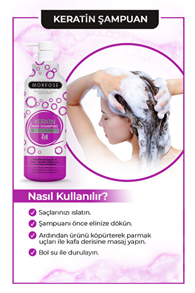 Morfose Keratin Içeren Saç Şampuanı 2x1000ml