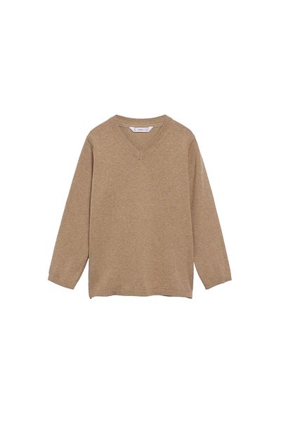 MANGO Dunkelkamelfarbener Pullover für Jungen