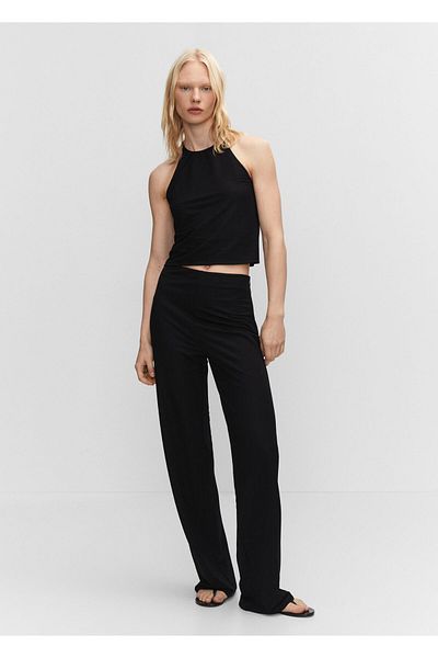 MANGO Woman Halter neck knit blouse