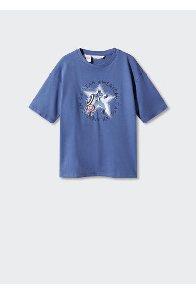 MANGO Mavi Erkek Çocuk T-Shirt 57031084