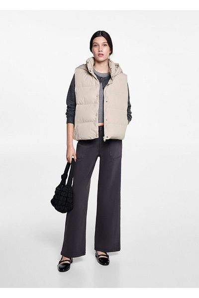 Mango Teen Hooded quilted vest