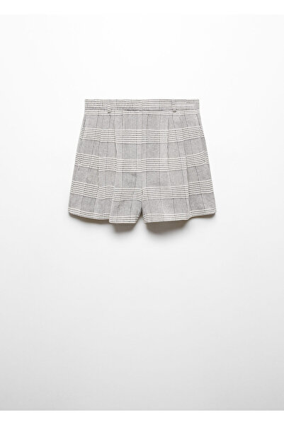 MANGO Woman Kareli Pensli Şort
