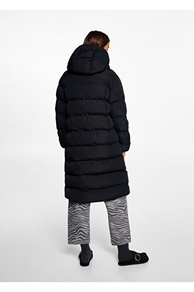MANGO Woman Siyah Kız Çocuk Mont 77005633