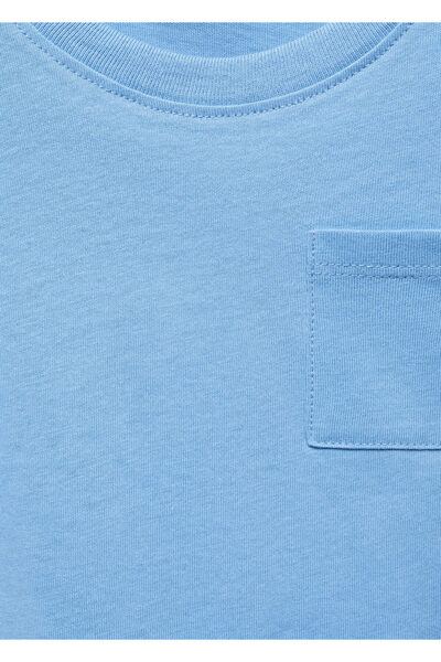 MANGO Woman Mavi Erkek Bebek T-Shirt 67025998
