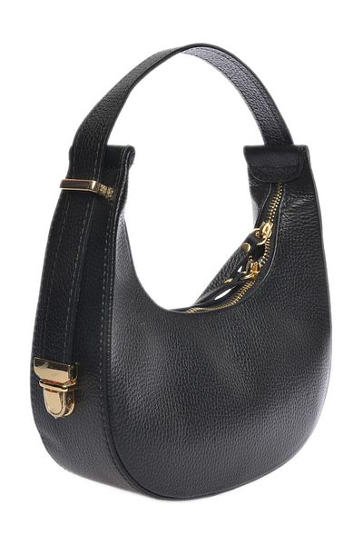 Carla Ferreri Kabelka 
 100% hovězí kůže 
 Horní zapínání na zip 
 Vnitřní kapsa na zip 
 Rozměry: 11x21x6,5 cm 
 Rukojeť: 45