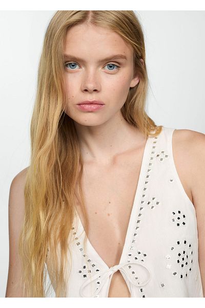 MANGO White Women's Bustier 77053260