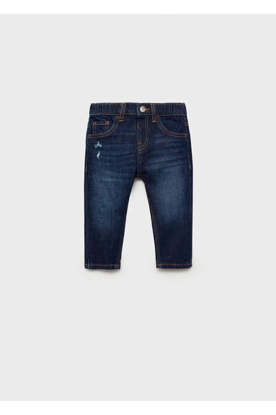 MANGO Blugi din denim închis pentru bebeluși