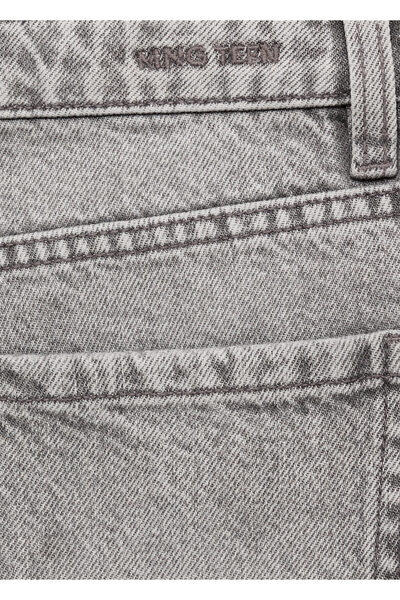 MANGO Açık Gri Denim Kız Çocuk Şort & Bermuda 77080615