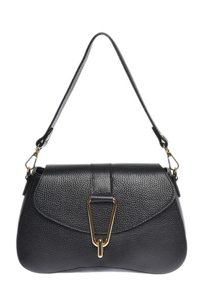 Carla Ferreri Crossbody kabelka 
 100% hovězí kůže 
 Horní zapínání na zip 
 Přední kovová přezka 
 Vnitřní kapsa na zip 
 Rozměry