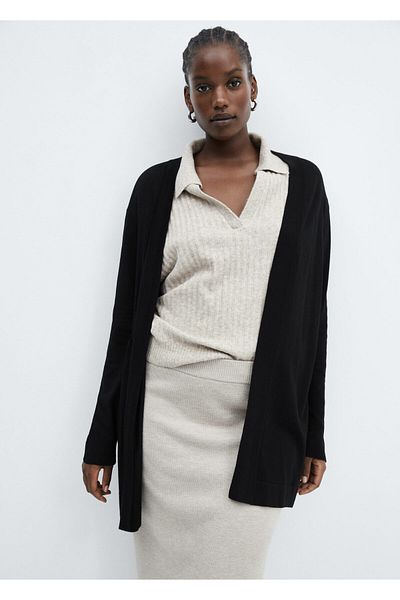 MANGO Woman Women's Black Cardigan -67050463
