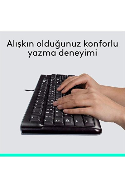 logitech MK120 Kablolu Q İngilizce Siyah Klavye Mouse Set