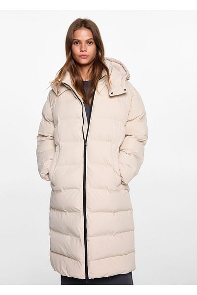 MANGO Beige Girl's Coat 77005633