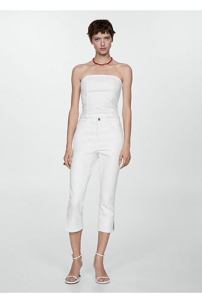 MANGO Off-White Women's Bustier 77050355
