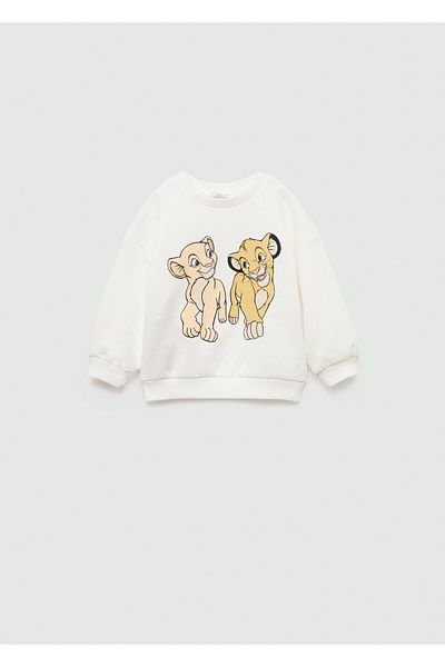 MANGO Off-White Baby Girl Sweatshirt 77080382