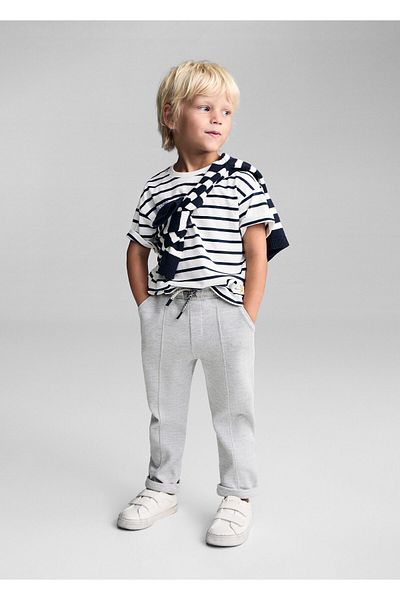 MANGO Baby Boy Metal Gray Trousers