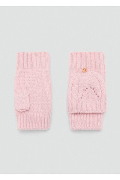 MANGO Blassrosa Mädchenhandschuhe 77015992