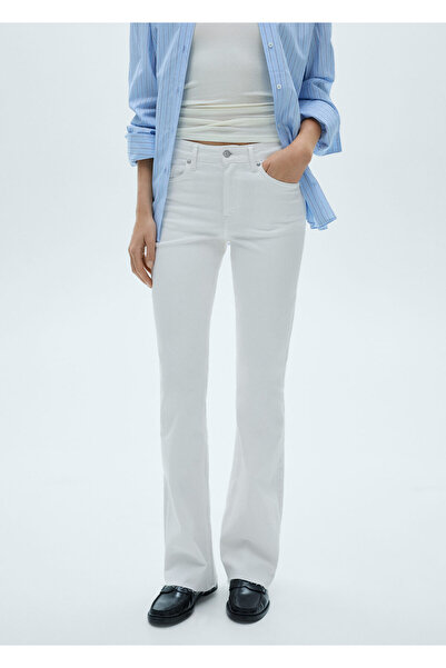 MANGO Beyaz Kadın Jeans 77020357