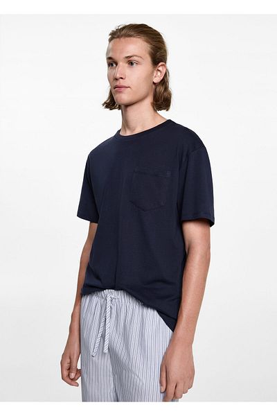 MANGO Marineblaues Pyjama-Set für Jungen