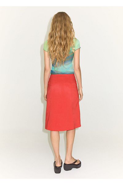 MANGO Woman Red Women's Skirt 77090640