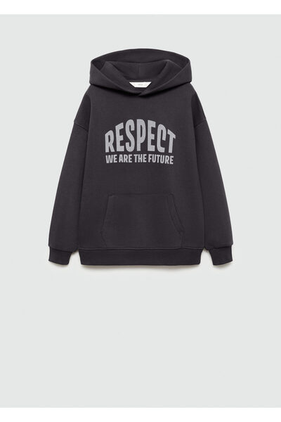 MANGO Woman Erkek Çocuk Kömür Rengi Sweatshirt