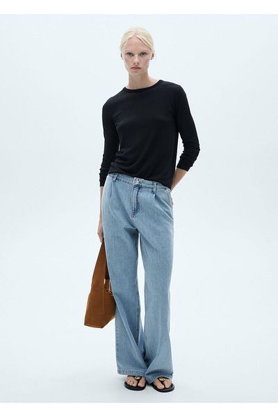 MANGO Blue Women's Jeans 77060592