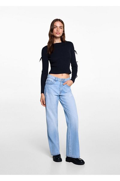 MANGO Woman Navy Blue Girl's Sweater 77034043